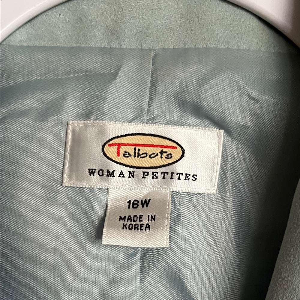 Talbots Light Mint Green Tailored Button Blazer - image 2